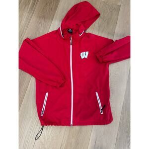 Mens Colosseum Wisconsin Badgers NCAA Zip Up Windbreaker Jacket Large